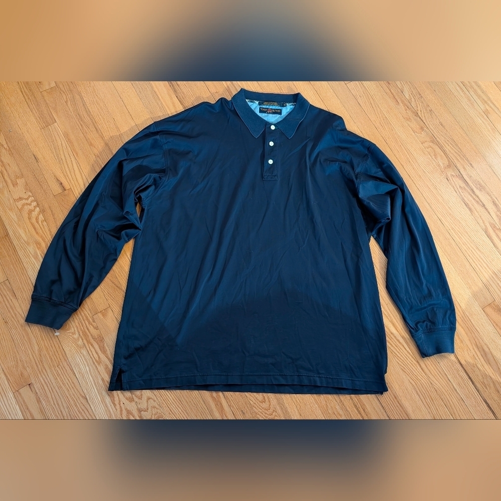 Tommy Hilfiger Navy Long Sleeve Polo